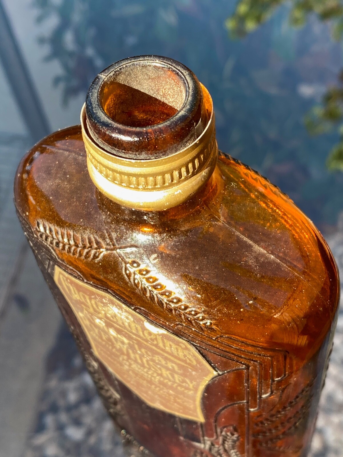 Guggenheim American Rye Whiskey 1930s With Paper Label Good