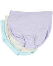 Jockey L78151 Women  s Multi Elance Breathe 3-Pack Pointelle Briefs Panty Size 7