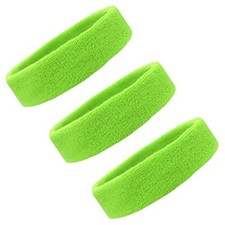 Sweat Bands/Headbands for Women Men Elastic Headband Sports neon green