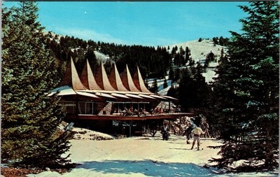 Vintage Ski Sierra Blanca Lodge Postcard Ruidoso New Mexico
