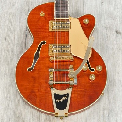 Gretsch Electromatic Okoume Broadkaster Jr. SC Semi-Hollow Guitar Roundup,Orange