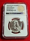 1963 D BU Franklin- Original Bag Fragment 50C Half Dollar - 90% Silver NGC -#011