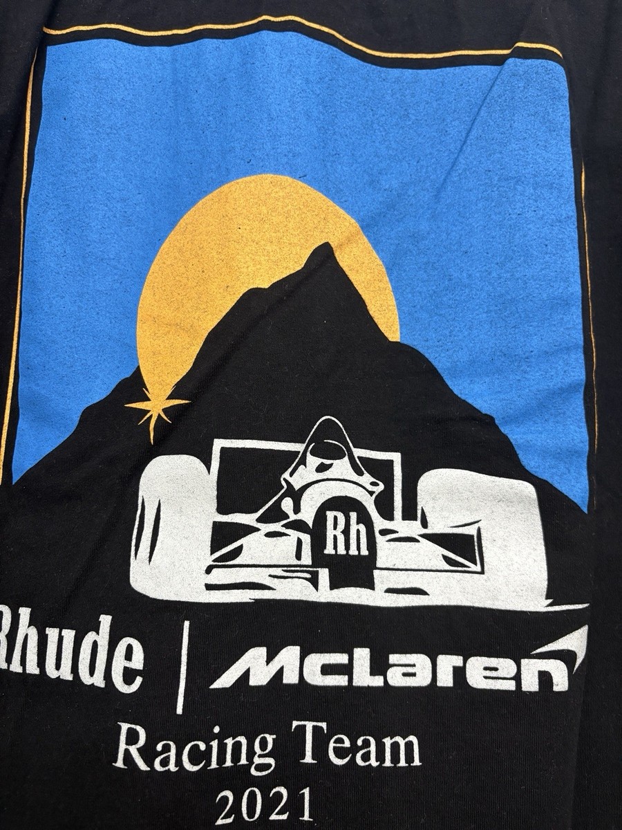 Rhude McLaren Racing Team 2021 Black T-Shirt Formula 1 F1 Tee Sz