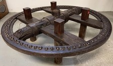 Roue de Char Charrette Portugal Espagne Haute Époque Table Basse Art Populaire