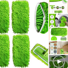 5 Pack Reusable Chenille Microfiber Mop Pads for 10-12 Inch Flat Mops