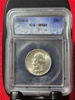 1946-D 25C WASHINGTON SILVER QUARTER ICG - MS66                         #MF-3536