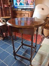 Antique Vintage Hall Table Barley Twist Lamp Side Console - Solid Wood Retro