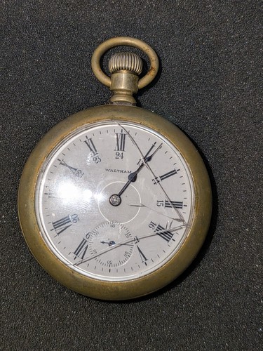 Antique American Waltham 18s Pocket Watch Parts Repair #10985642 From Canada!