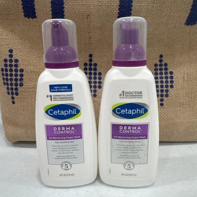 2 Cetaphil Pro Dermacontrol Oil Removing Foam Wash, 8oz, Fragrance Free