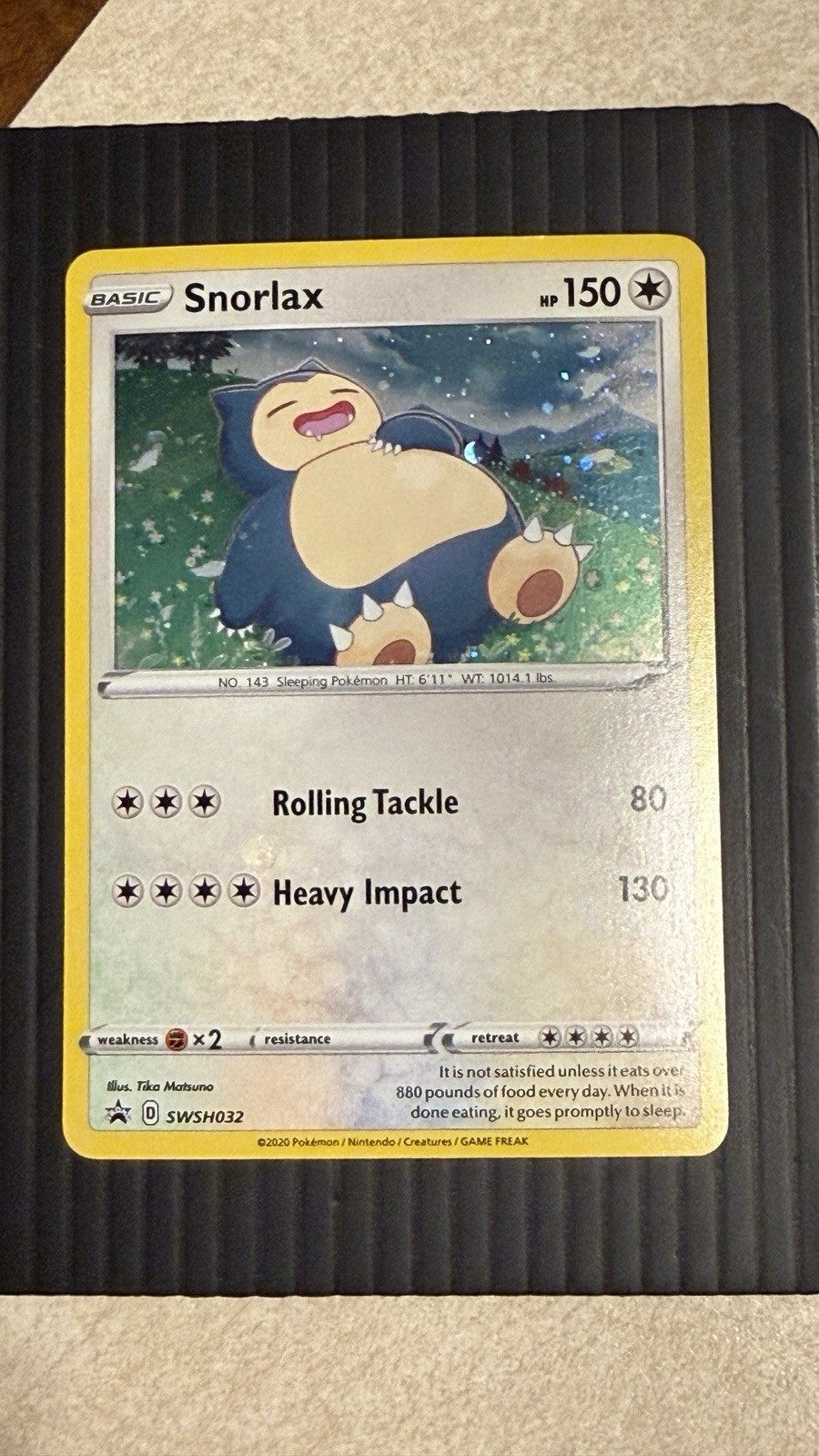 Snorlax SWSH032 Holo Promo Sword & Shield Promo Pokemon Holo NM/LP