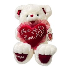 Dan Dee 2004 True Love Sweetheart Valentine Teddy Bear Plush 15" Red Heart READ