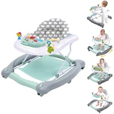 5 in 1 Foldable Baby Walker, Activity Baby Walker-Baby Bouncer, Rocker, Activ...