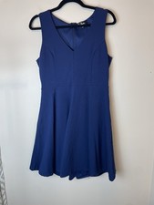 LuLus Hello World Midi Dress Women’s Size Large Blue Fit And Flare Party