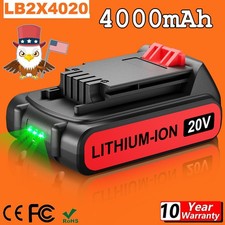 4.0Ah for Black and Decker 20V Lithium-Ion Max Battery 20 Volt LBXR20 LBXR2020