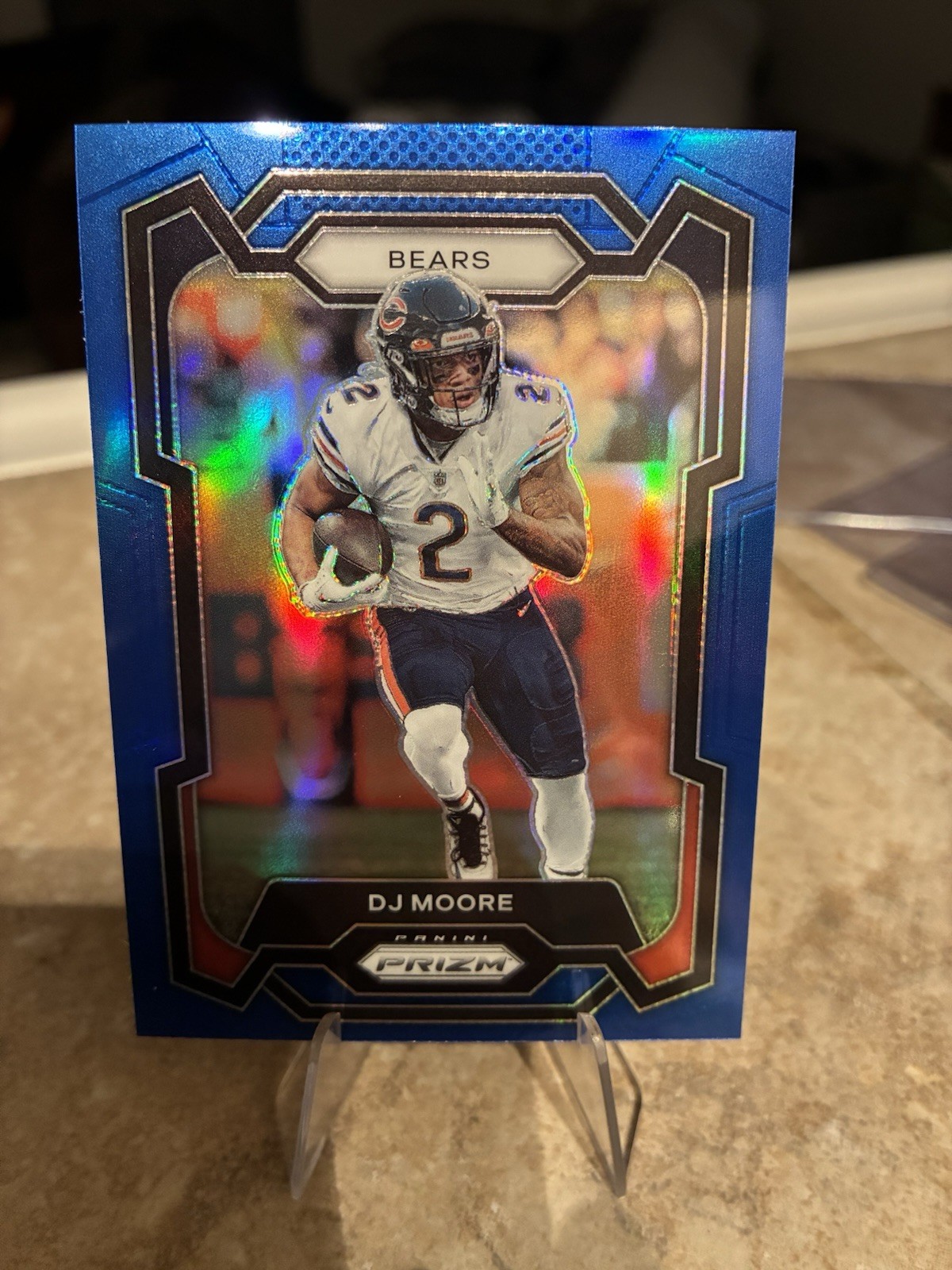2023 Panini Prizm DJ Moore Prizm SSP Retail Blue Chicago Bears