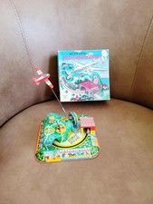 Vintage Yonezawa Mechanical Vacationland Express Tin Friction Toy with Box