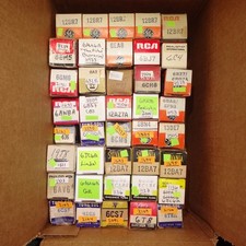 Lot 4, 40 Various Radio and Television Tubes. A Mix of NOS and Used Tubes.