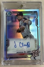 Jackson Cluff - 1st Bowman Chrome Prospects Autograph Numbered /499 Nationals