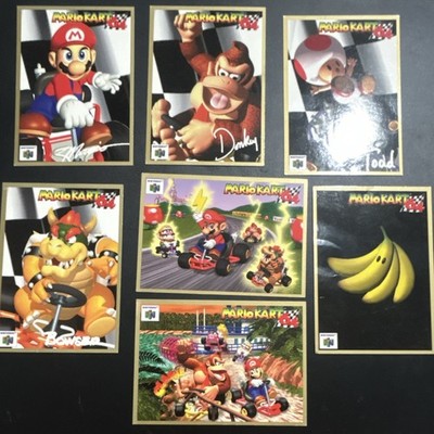Nintendo Mario Kart 64 Trading Card Lot (7) Power Tips Mario Bowser Toad