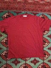 Brunello Cucinelli Men's Red Cotton Knit Crew Neck Tee Size USA 54