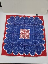 Vtg Square Scarf Red White Blue America's Birthday Bicentennial 1776 1976