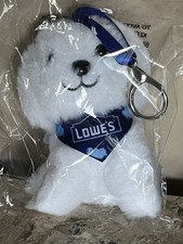 2026 My Lowe's Rewards PLUSH 4" White Puppy Dog KEYCHAIN Keyring NEW