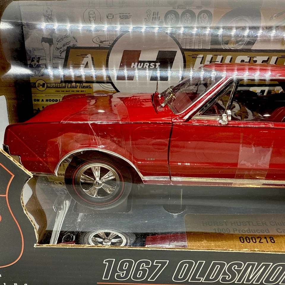 1967 Oldsmobile 442 Hurst Hustler шоссе 61 литой 1/18 красный купе 1 из 1000 - Изображение 3 из 4