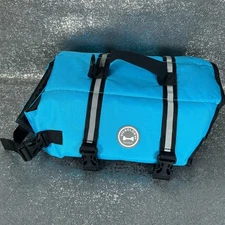 Vivaglory Dog Life Jacket M Blue Reflective Safety Vest with Handle Adjustable