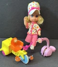 Vtg Mattel Liddle Kiddles Fritzi Frosty Wagon Doll Set Ice Cream Hat Skediddle