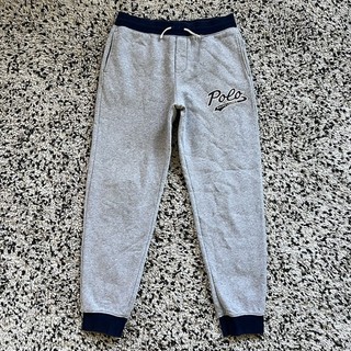 Polo Ralph Lauren Jogger Sweatpants Grey Navy Blue Waist Boys Size 14/16