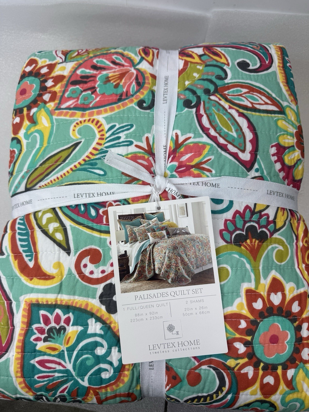 Levtex Home 3PC Full/Queen Palisades Quilt Set NWT