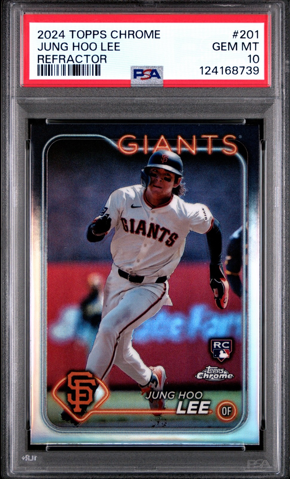 2024 Topps Chrome Jung Hoo Lee Refractor Rookie #201 PSA 10 Gem Mint