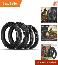 Dirt Bike Tire Set 2.50-10 and 2.75-10 Inch with Inner Tubes for Off-Road