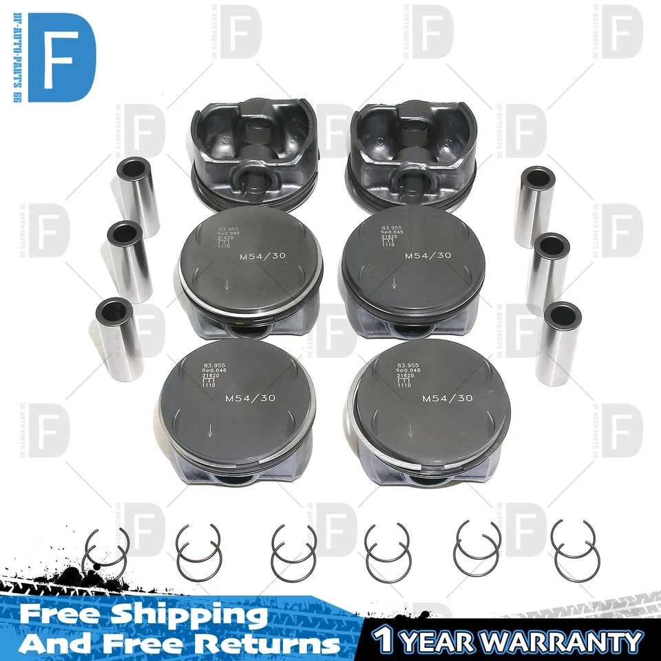 Juego de anillos de pistón OEM STD Φ84 mm para BMW 330Ci Z4 X3 X5 E46 E36 E85 M54B30 3,0 L Foto 3 de 4