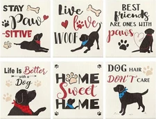 CHENGU 6 Pcs Mixed Dog Swedish Kitchen Dishcloths Small, [Multiple Colors] 