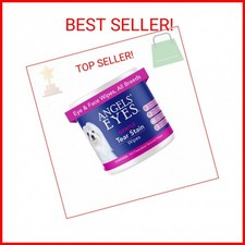 Angel's Eyes Gentle Tear Stain Wipes for Dogs and Cats - 100 Ct - Presoaked Text