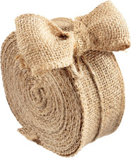 Natural Burlap Ribbon 2 X 10 Yards 100 Jute No Wire Rustic Craft Ribbon