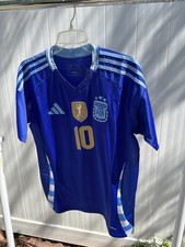 Lionel Leo Messi Argentina Adidas Authentic 2024 Away Jersey Men Size L