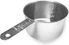 1 Cup Stainless Steel Measuring Cup 250ml 8oz for Wet Dry Ingredients