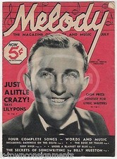 Bing Crosby Darkness on the Delta Song Antique Graphic Sheet Music Magazine 1935