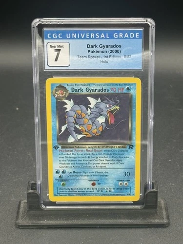DARK GYARADOS Team Rocket 1st Edition Rare #25 CGC 7 Pokemon (2000) HOLO 8/82