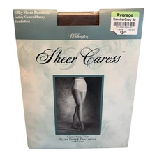 Worthington Sheer Caress Silky Sheer Pantyhose Control Top Average Smoke Grey