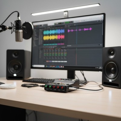 USB Audio Interface Q-12: XLR & 3.5mm Inputs for Studio-Quality Recordings