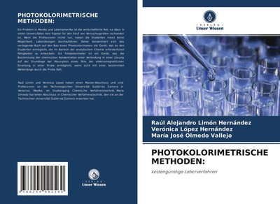 Raúl Alejandro Limón Hernández (u. a.) | PHOTOKOLORIMETRISCHE METHODEN: | Buch