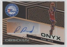 2020 Panini Obsidian Onyx Electric Etch Orange 5/50 Paul Reed #ONY-PRD Auto 00em
