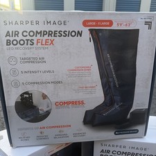 Sharper Image Air Compression Boots Flex Leg Recovery System Large/X-Large