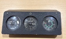 Three-gauge Aircraft Instrument Panel. Salvaged From King Air Simulator. Used