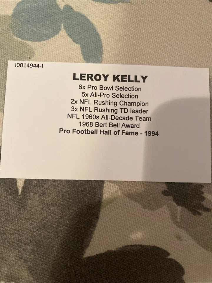 Minicasco firmado por Leroy Kelly Cleveland Browns Salón de la fama 94 autógrafo Foto 4 de 4