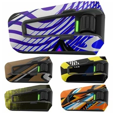 Matte Wrap Sticker Cover x1 For Cardo Packtalk Edge Device Black White Blue