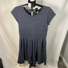 Preppy Gap Casual Midi Fit & Flare Cotton Zip Dress Soft Medium School